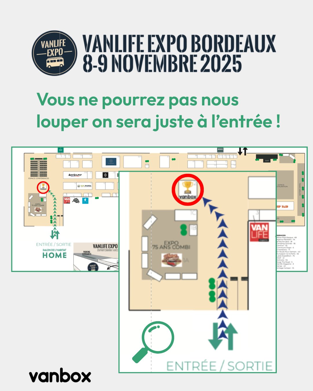 Plan du salon Vanlife Expo